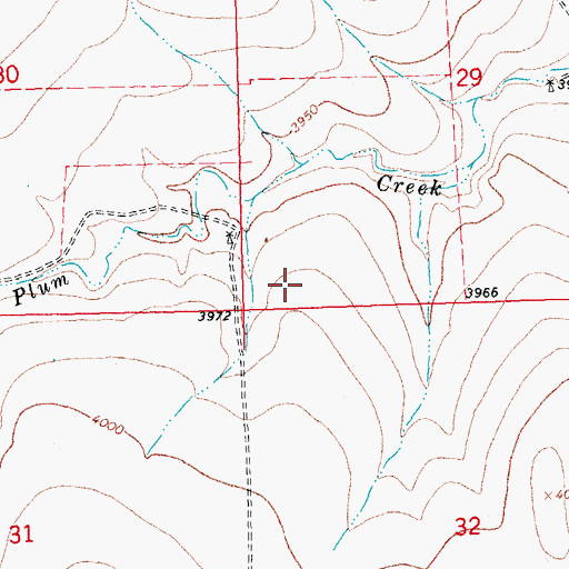 Topographic Map of Two Butte Creek Division, CO