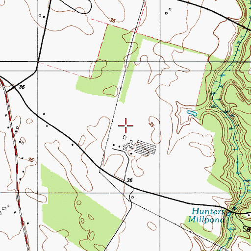 Topographic Map of Milton Division, DE