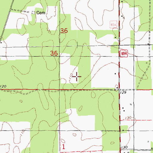 Topographic Map of Greenwood Division, FL