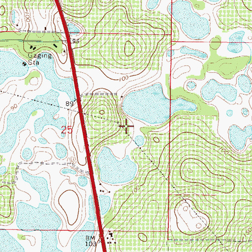 Topographic Map of Howey-in-the-Hills-Okahumpka Division, FL