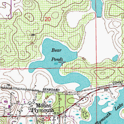 Topographic Map of Mount Dora Division, FL
