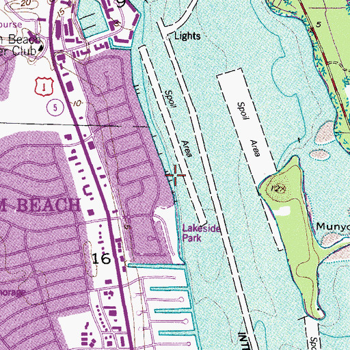 Topographic Map of Riviera Beach Division, FL
