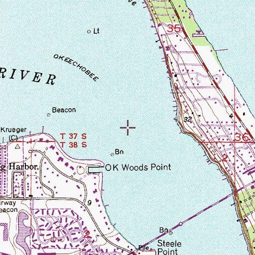 Topographic Map of Stuart Division, FL