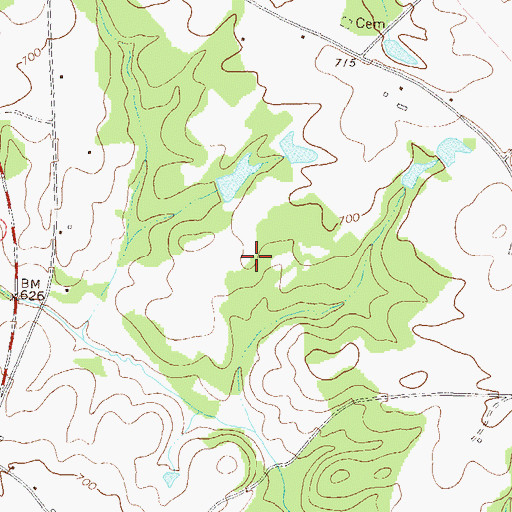 Topographic Map of Bostwick Division, GA