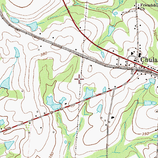 Topographic Map of Chula Division, GA