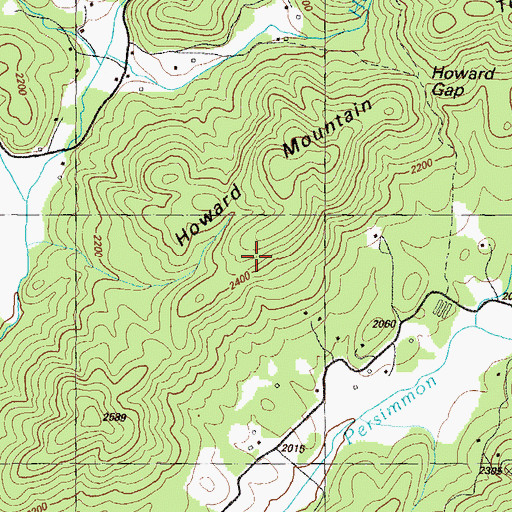Topographic Map of Clayton Division, GA
