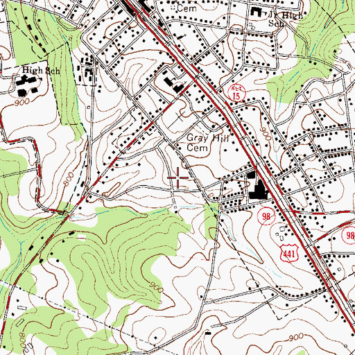 Topographic Map of Commerce Division, GA