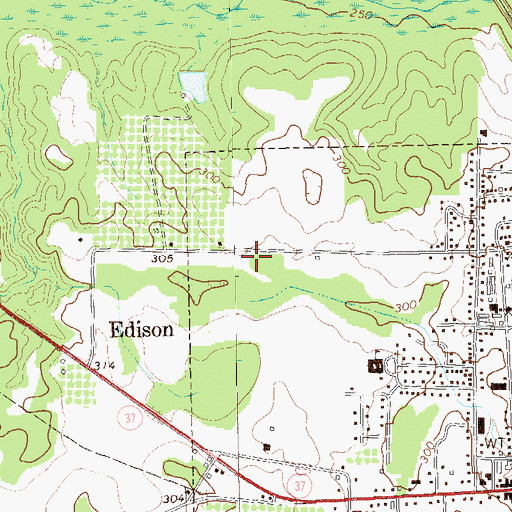 Topographic Map of Edison Division, GA