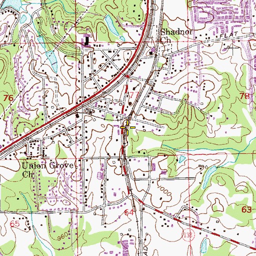Topographic Map of Fairburn-Union City Division, GA