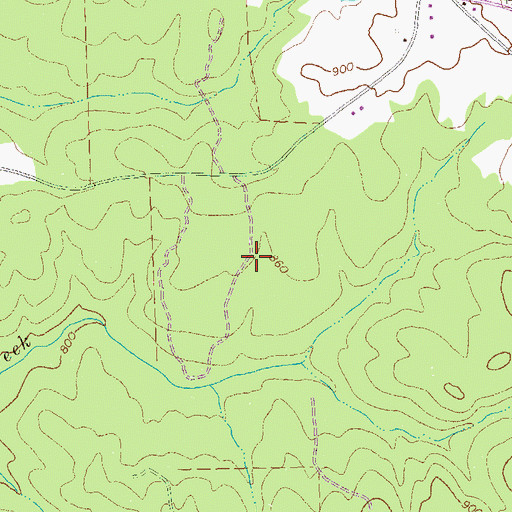 Topographic Map of Luthersville Division, GA