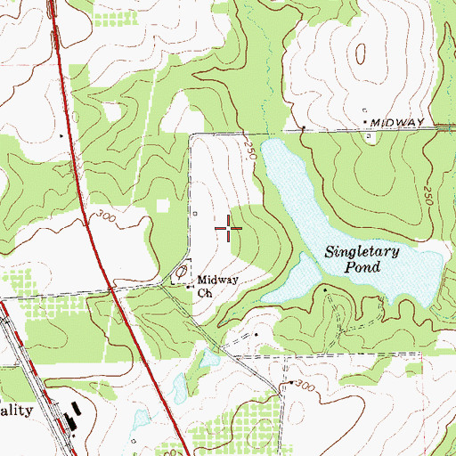 Topographic Map of Meigs Division, GA