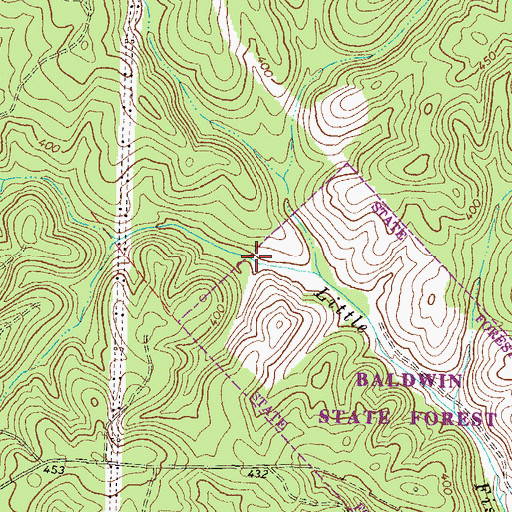 Topographic Map of Milledgeville Division, GA