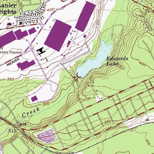 Topographic Map of Swift Creek Division, GA
