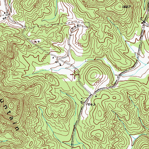 Topographic Map of Three Sisters Mountain Division, GA