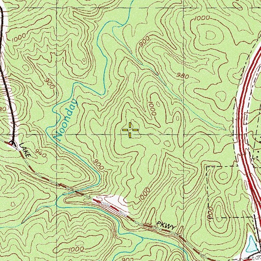 Topographic Map of Woodstock Division, GA