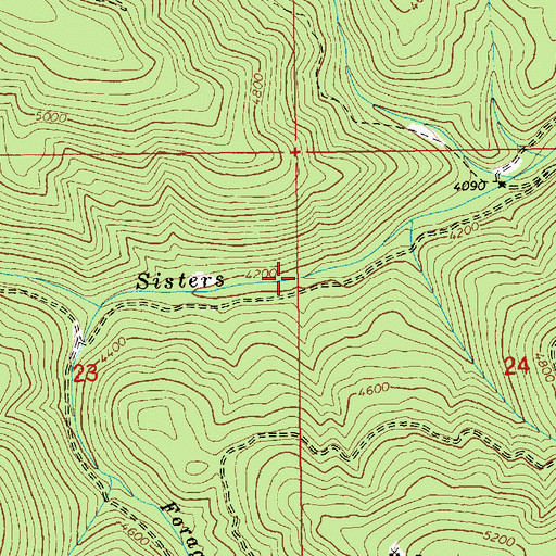 Topographic Map of Avery-Clarkia Division, ID