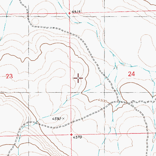 Topographic Map of Bruneau Division, ID