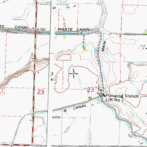 Topographic Map of Declo Division, ID