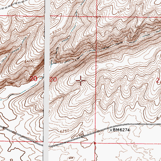 Topographic Map of East Clark Division, ID