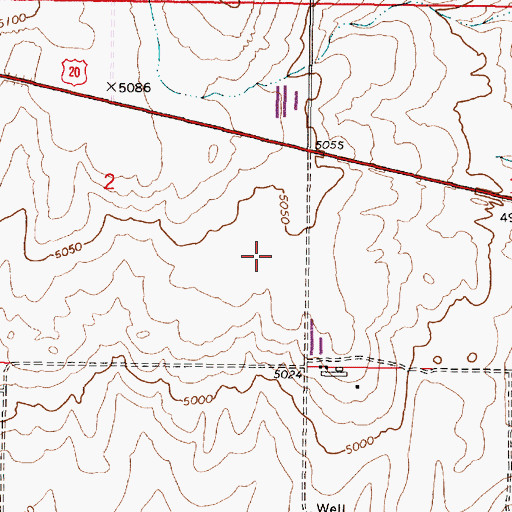 Topographic Map of Idaho Falls West Division, ID