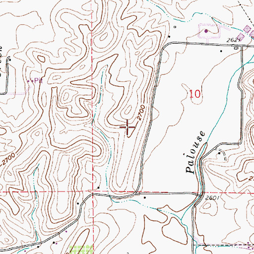 Topographic Map of Moscow Division, ID