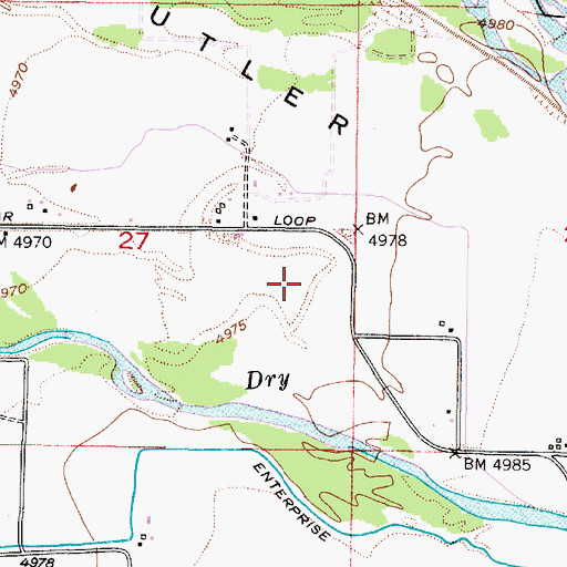 Topographic Map of Ririe Division, ID