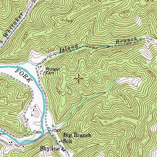 Topographic Map of Blackey Division, KY