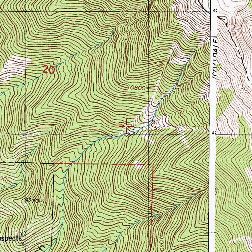 Topographic Map of Little Red Creek, CO