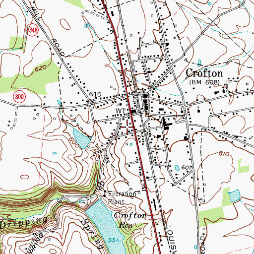 Topographic Map of Crofton Division, KY