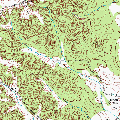 Topographic Map of Mannsville Division, KY