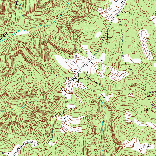 Topographic Map of Ravenna Division, KY