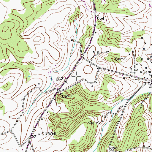 Topographic Map of Settle Division, KY