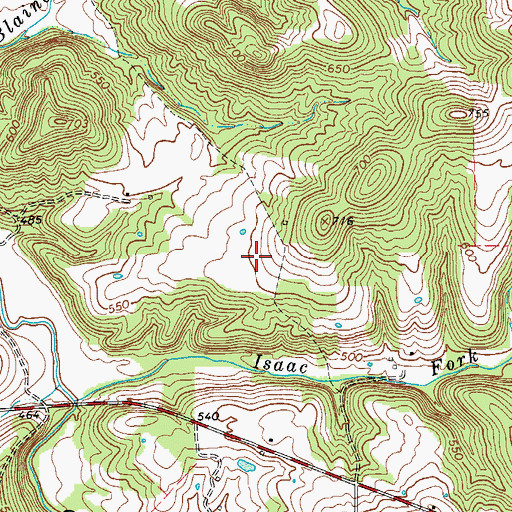 Topographic Map of Short Creek Division, KY