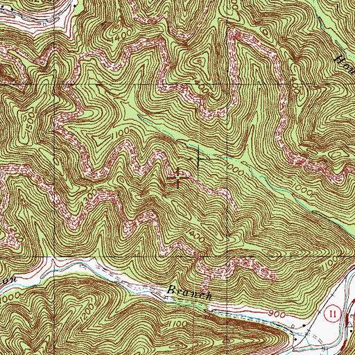 Topographic Map of Sibert-Hima Division, KY