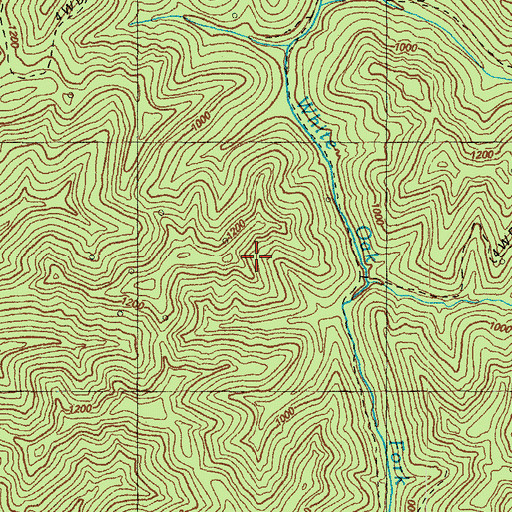Topographic Map of Threeforks Division, KY