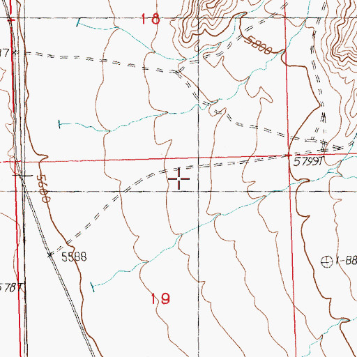 Topographic Map of Baker Division, NV