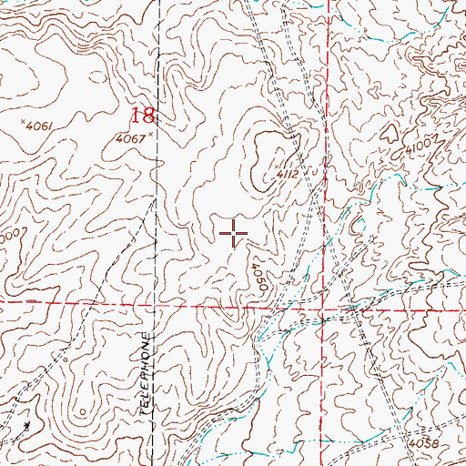 Topographic Map of Anthony Division, NM