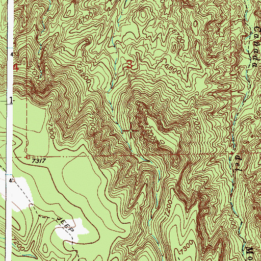 Topographic Map of Dixon Division, NM
