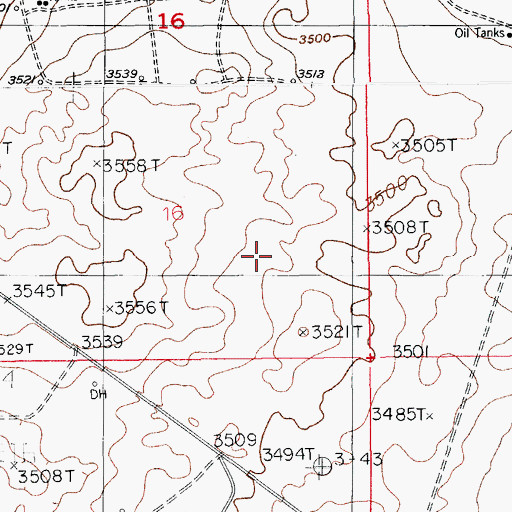 Topographic Map of Loco Hills Division, NM