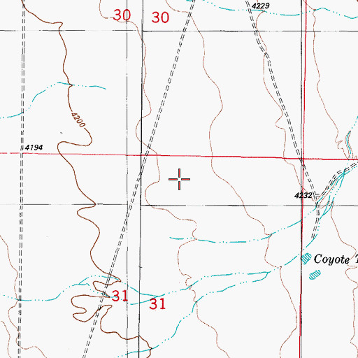 Topographic Map of Tularosa Division, NM
