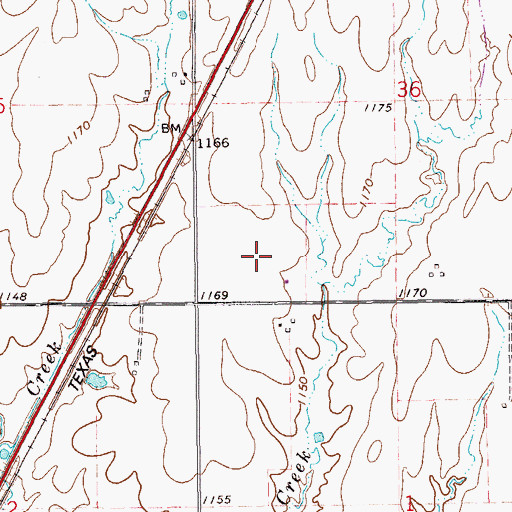 Topographic Map of Medford Division, OK