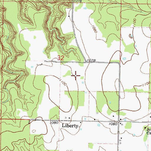 Topographic Map of North Cherokee Division, OK