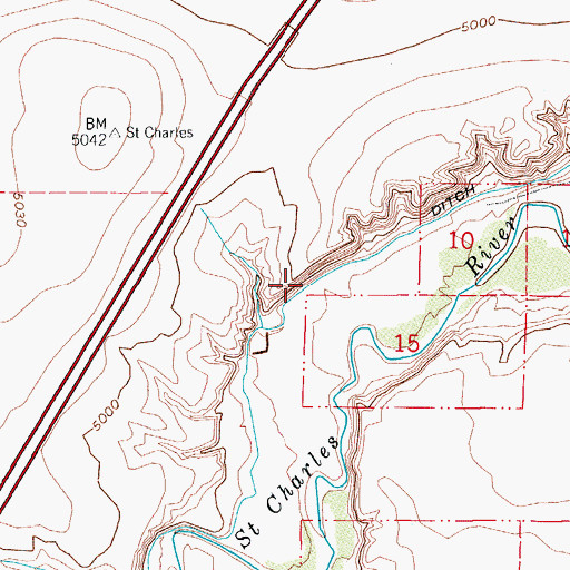 Topographic Map of Tucker Ditch, CO