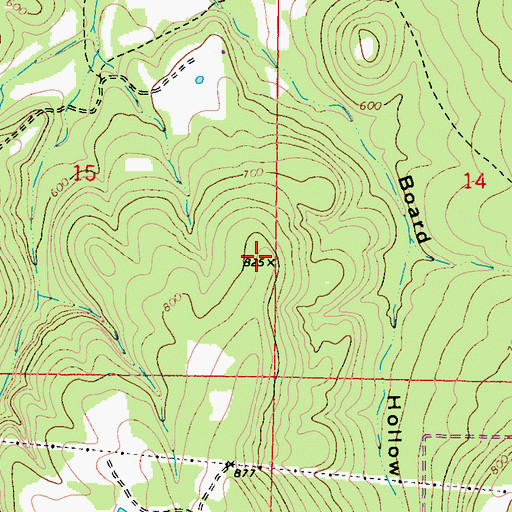 Topographic Map of Roland Division, OK