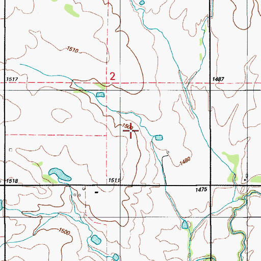 Topographic Map of Roosevelt Division, OK