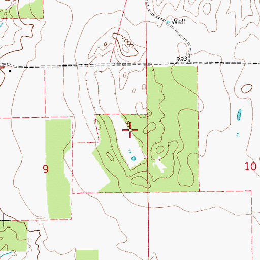 Topographic Map of West Love Division, OK