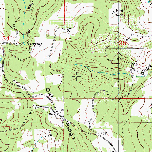 Topographic Map of Carlton Division, OR
