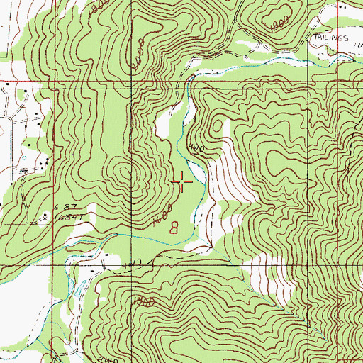 Topographic Map of Cave Junction Division, OR