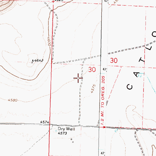 Topographic Map of Diamond Division, OR