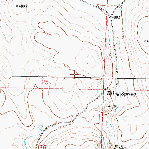 Topographic Map of Drewsey Division, OR